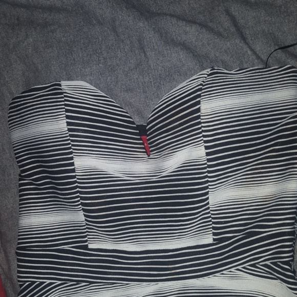 NWT striped sweetheart neck strapless midi dress - Picture 4 of 8